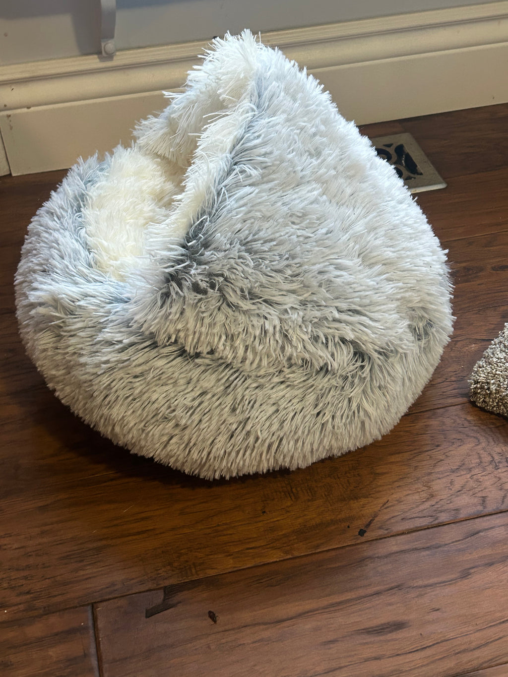SnuggleNest Faux Fur Igloo Pet Bed