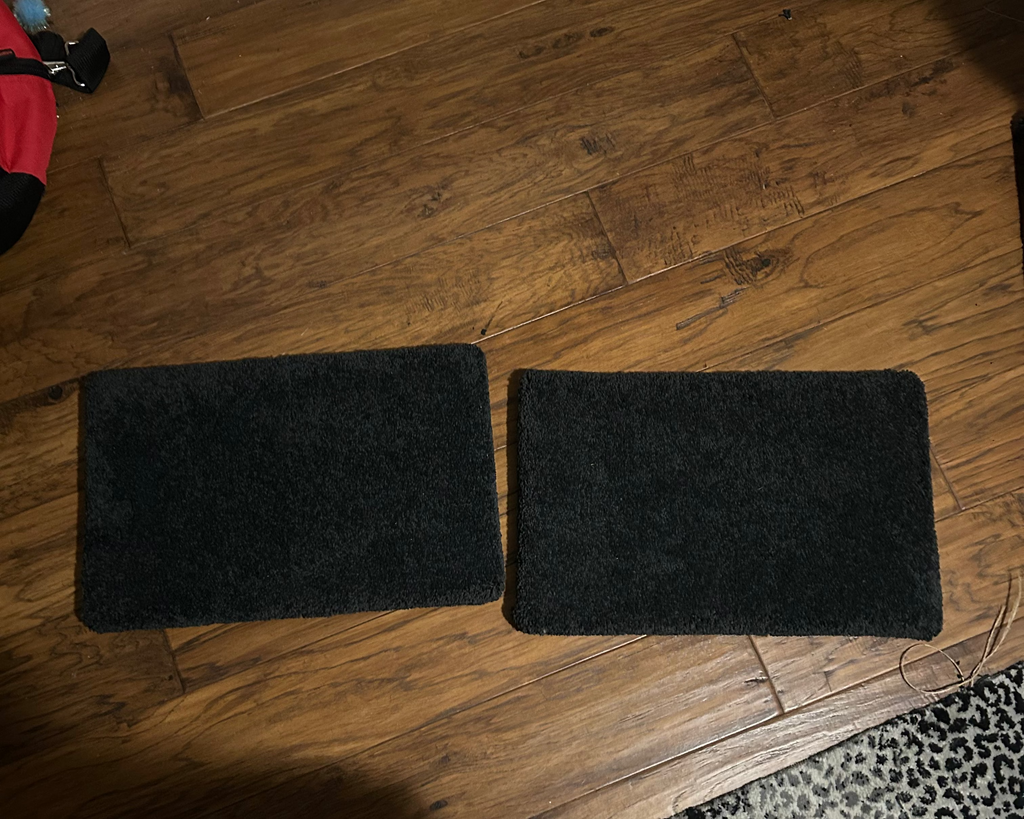 Black Carpeted shelves
