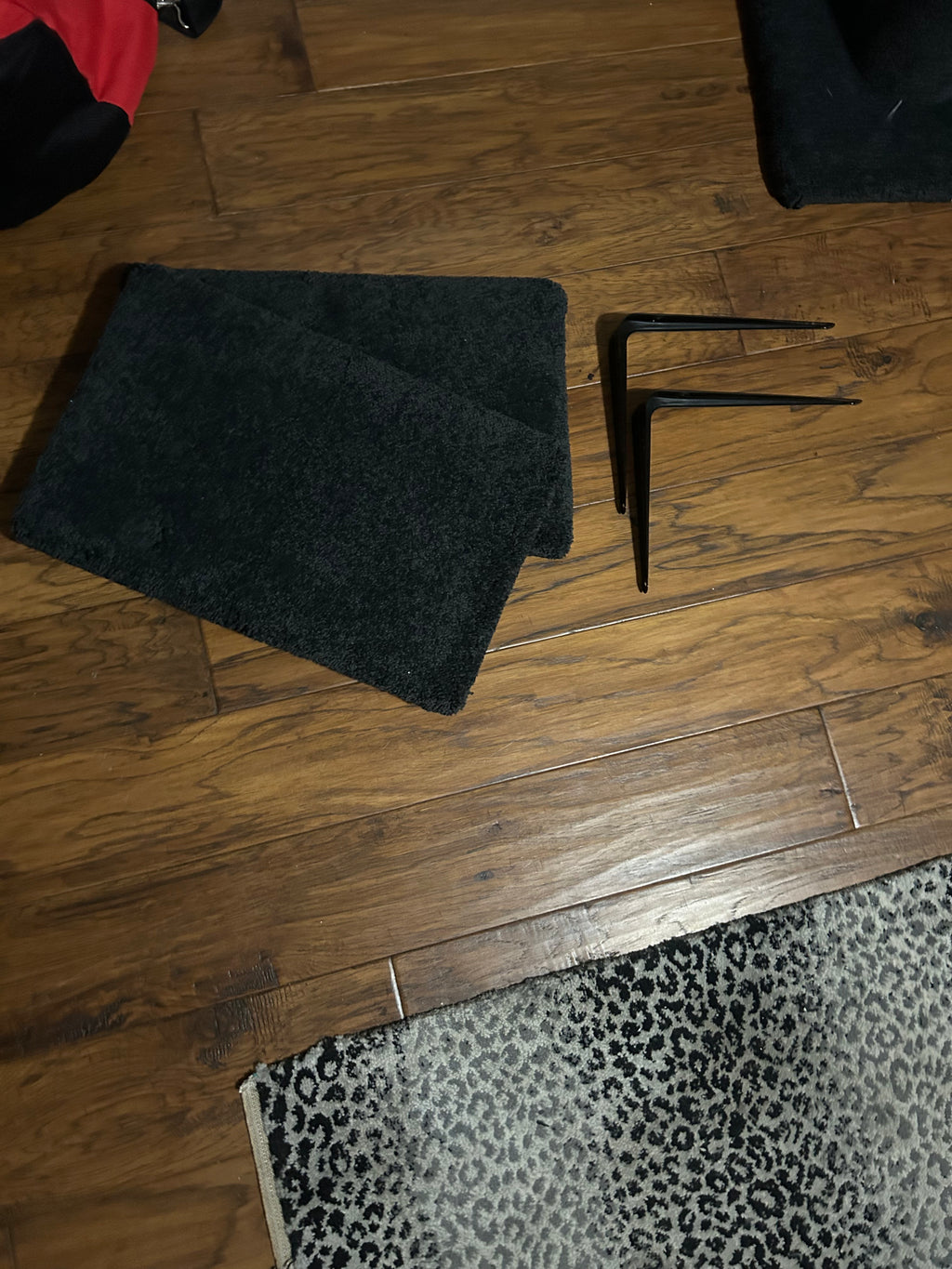 Black Carpeted shelves