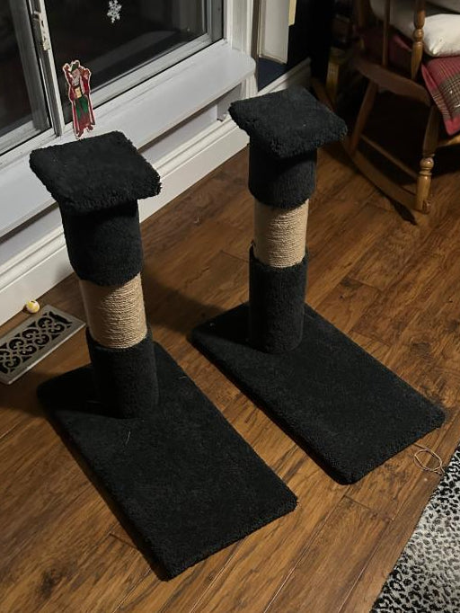 black custom scratching post