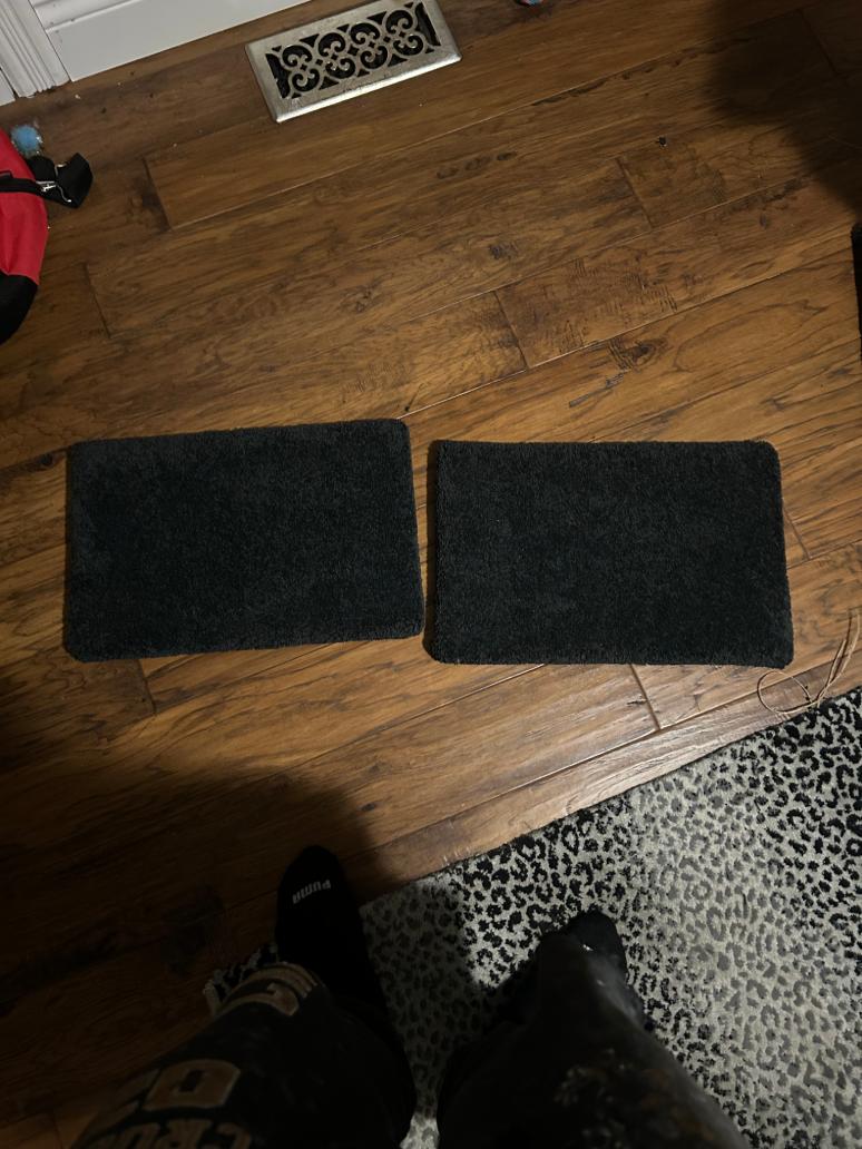 Black Carpeted shelves