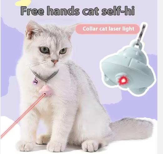 Cat Play Essentials Bundle (2 Catnip Teaser Sticks + Laser Collar)
