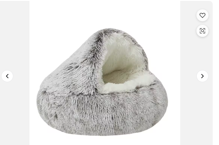 SnuggleNest Faux Fur Igloo Pet Bed